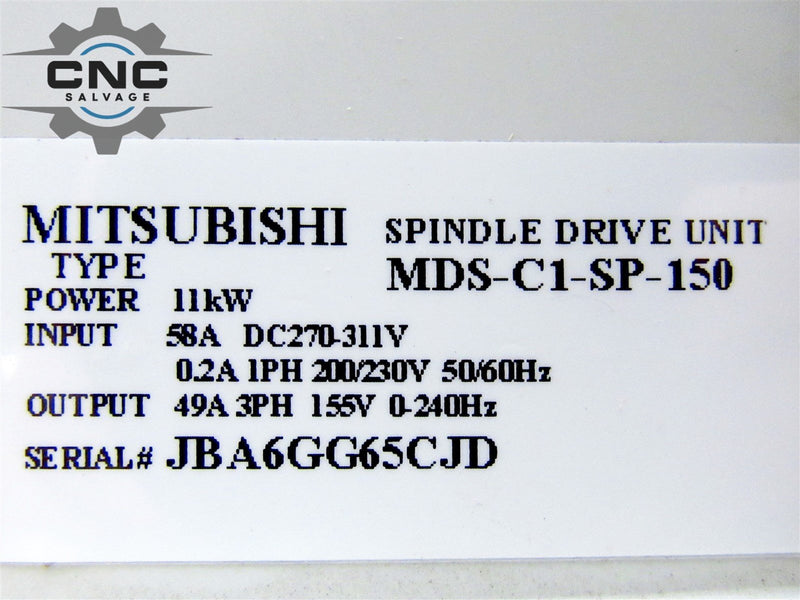 Mitsubishi Spindle Drive MDS-C1-SP-150 *Refurbished*