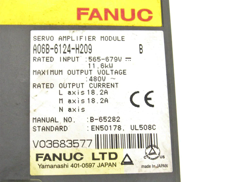 Fanuc Servo Amplifier A06B-6124-H209