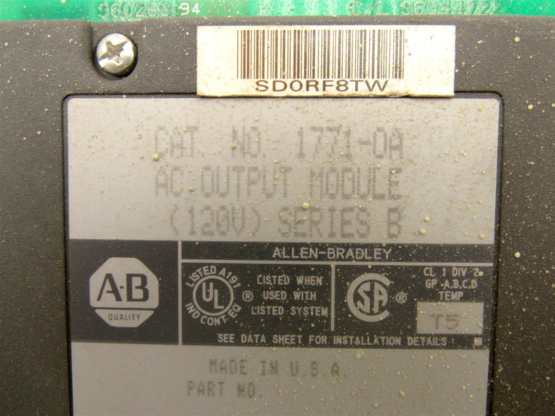 Allen Bradley AC Output Module 1771-OA Ser. B