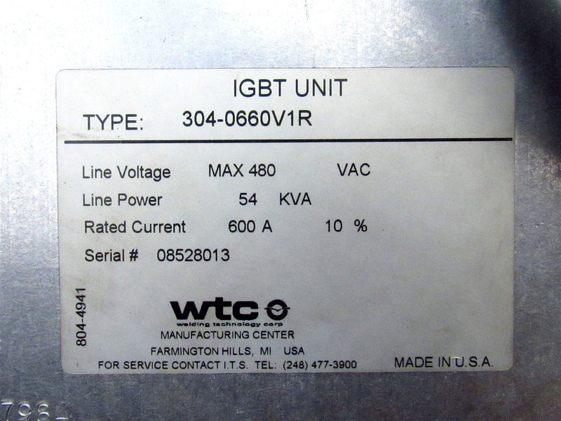 WTC IGBT Unit w/Timer 917-0136 830-0820E 304-0660V1R