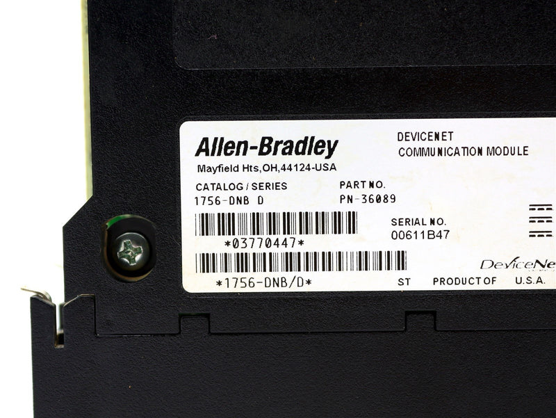 Allen Bradley ControlLogix DeviceNet Communications Module 1756-DNB/A