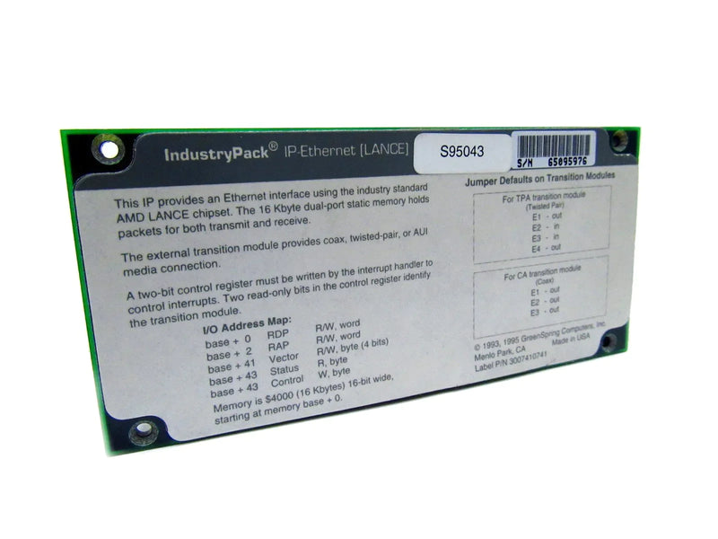 Greenspring IP Ethernet Board 0340-1074B