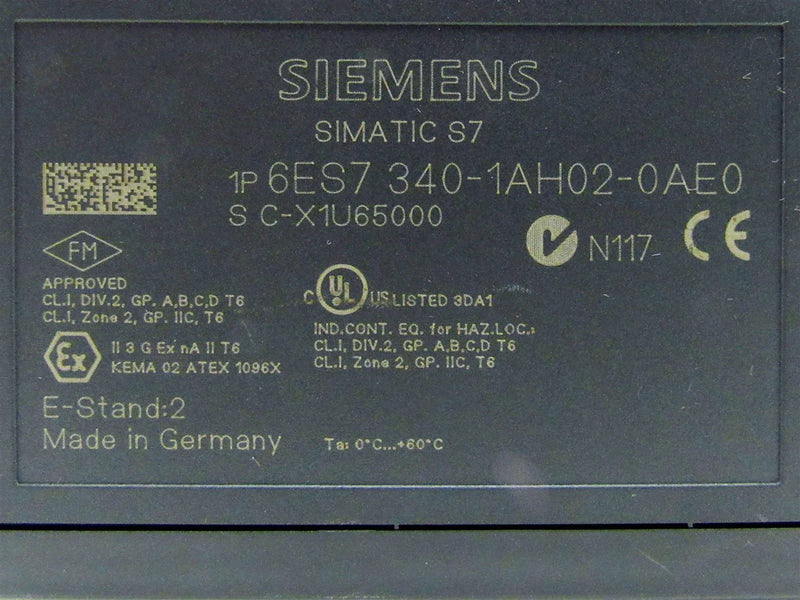 Siemens Communication Processor 6ES7 340-1AH02-0AE0 *Missing Door*