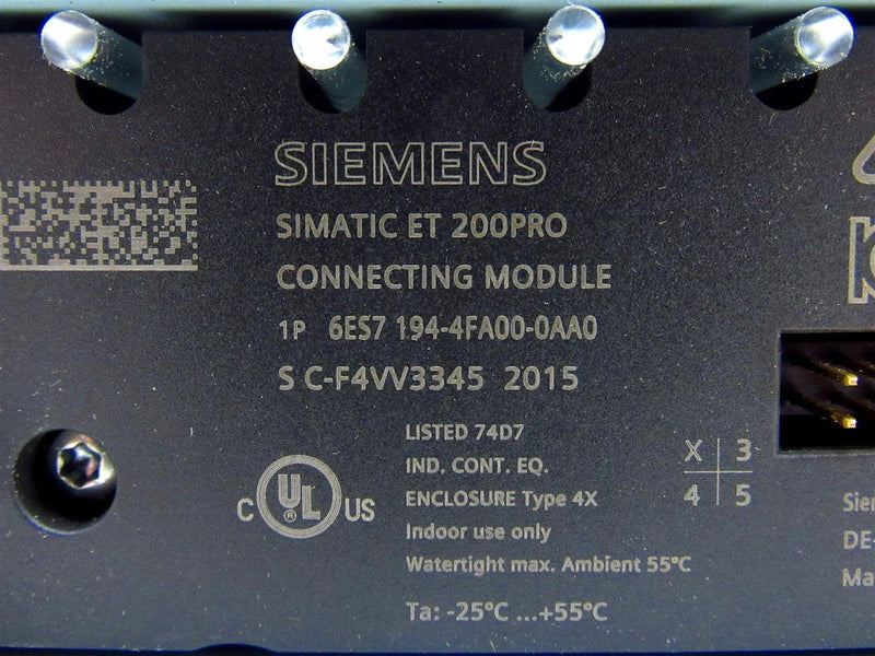 Siemens Simatic ET 200PRO Connecting Module 6ES7194-4FA00-0AA0 *New Open Box