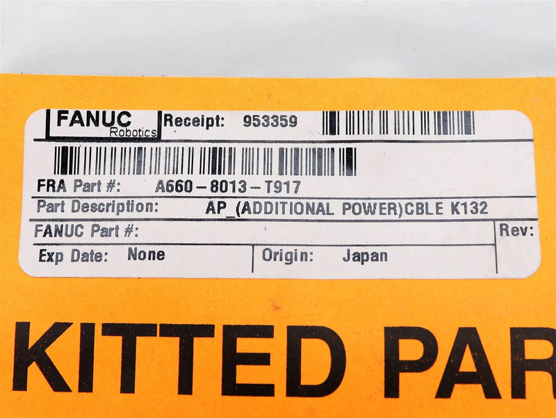 Fanuc AS Additional Signal Cable K132 A660-8013-T917 *New No Box*
