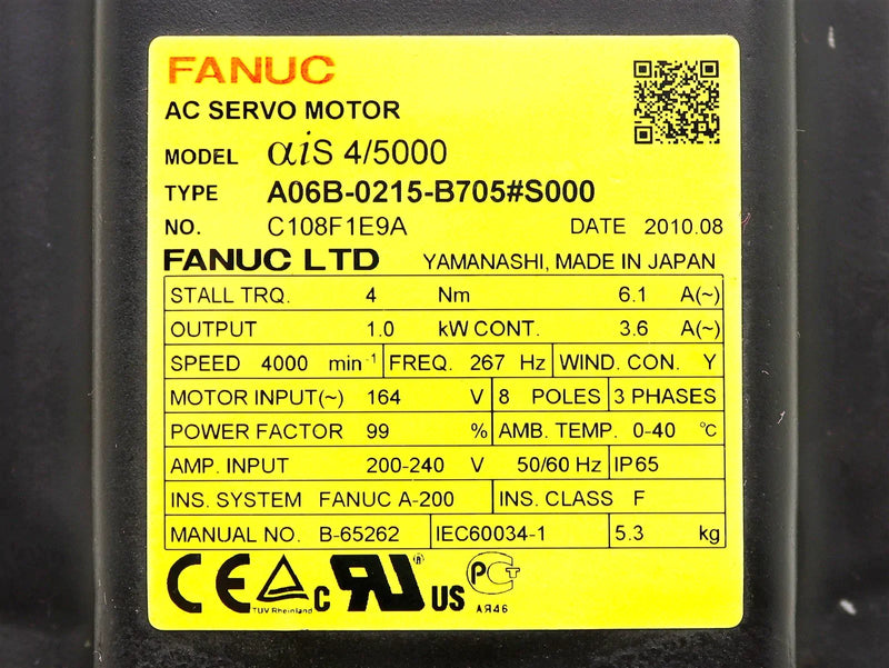 Fanuc Servo Motor A06B-0215-B705