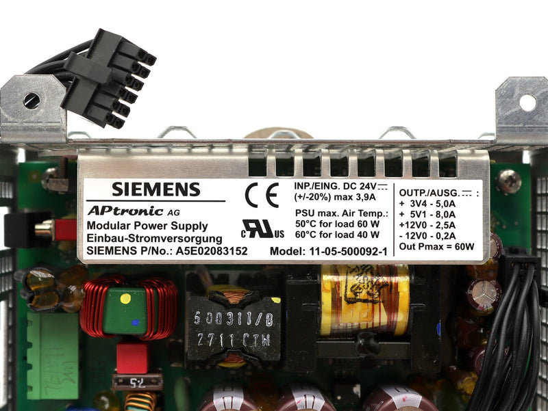 Siemens Modular Power Supply Model 11-05-500092-1 A5E02083152
