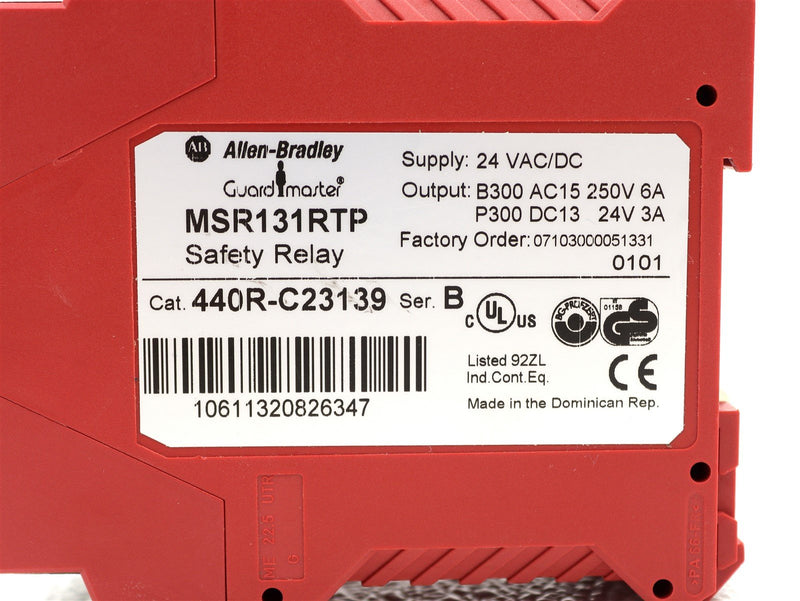 Allen Bradley Guardmaster Safety Switch 440R-C23139 Ser. B MSR131RTP