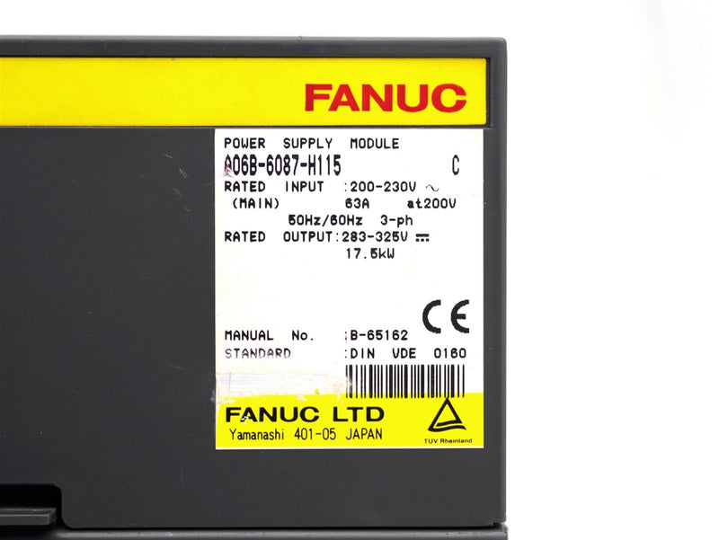 Fanuc Power Supply Module A06B-6087-H115 Ser. C *Minor Casing Crack*