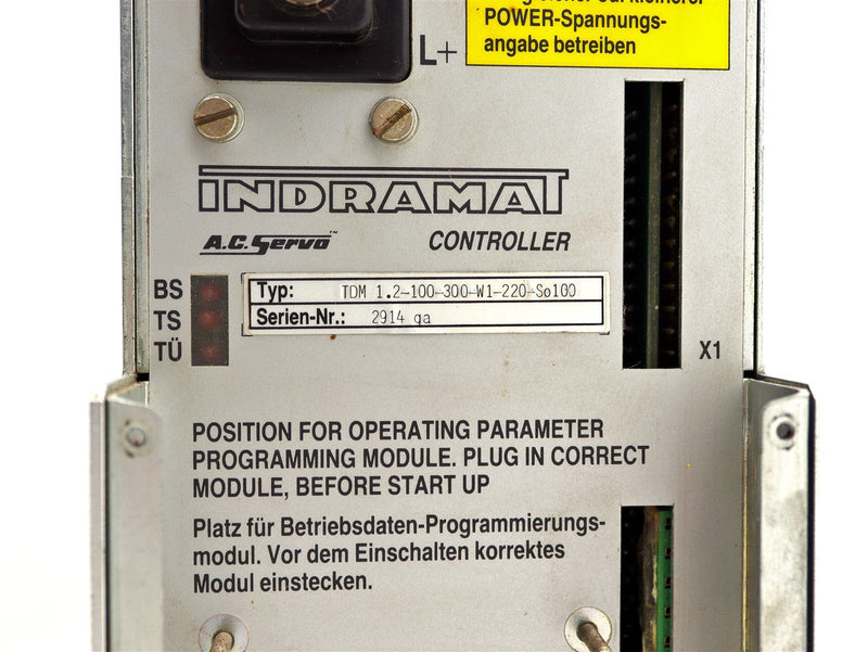 Indramat AC Servo Controller TDM1.2-100-300-W1-220-SO100