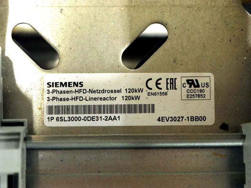 Siemens 3-Phase HFD Line Reactor 120kW 6SL3000-0DE31-2AA1 *New Open Crate*