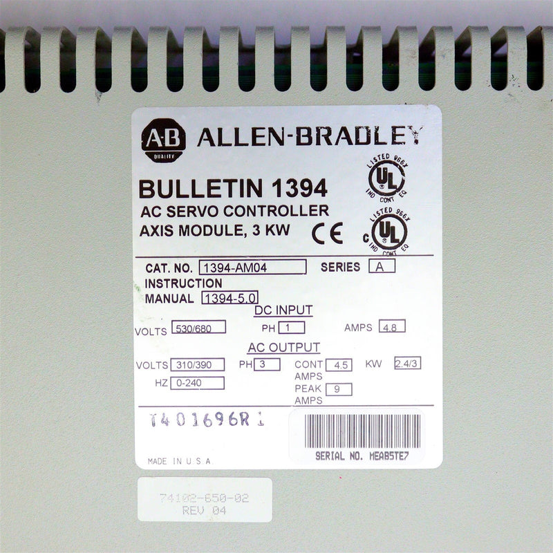 Allen Bradley AC Servo Controller Axis Module 1394-AM04