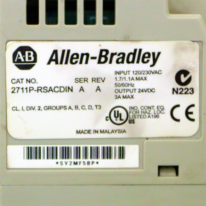 Allen Bradley Power Supply 24 VDC 2711P-RSACDIN **TESTED**