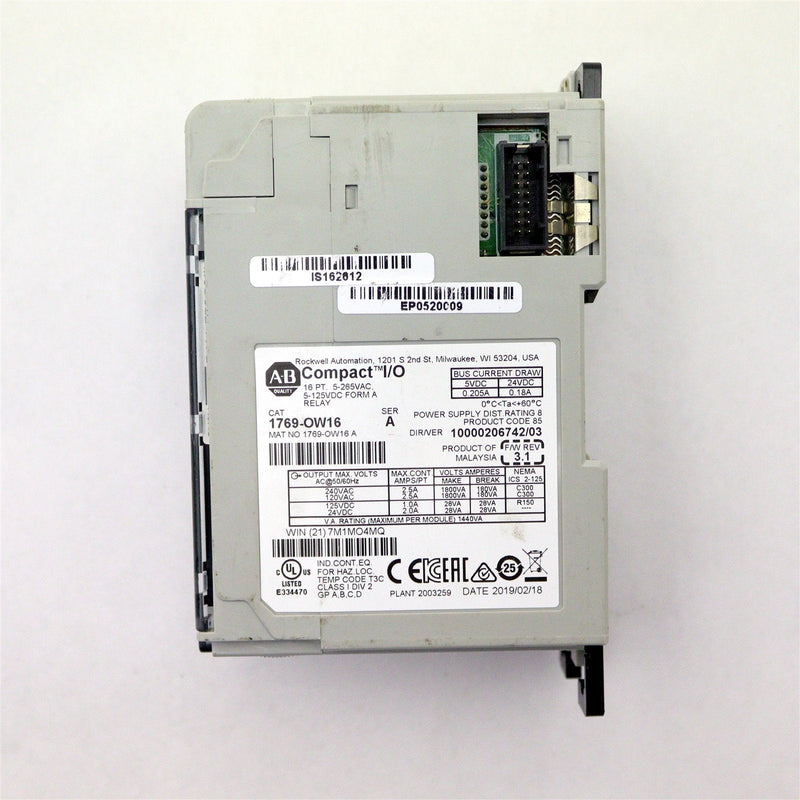Allen Bradley Compact I/O Module 1769-OW16 *CLEANED AND TESTED*
