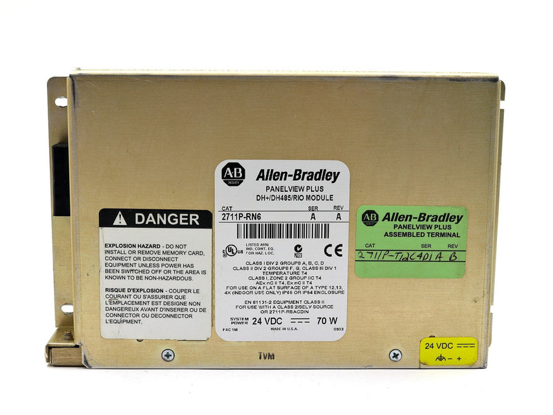 Allen Bradley PanelView Plus DH+/DH485/RIO Module 2711P-RN6 Ser. A