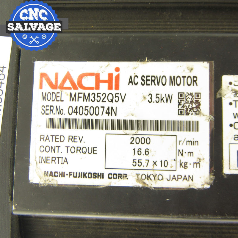 Nachi AC Servo Motor 3.5KW MFM352Q5V *New No Box*