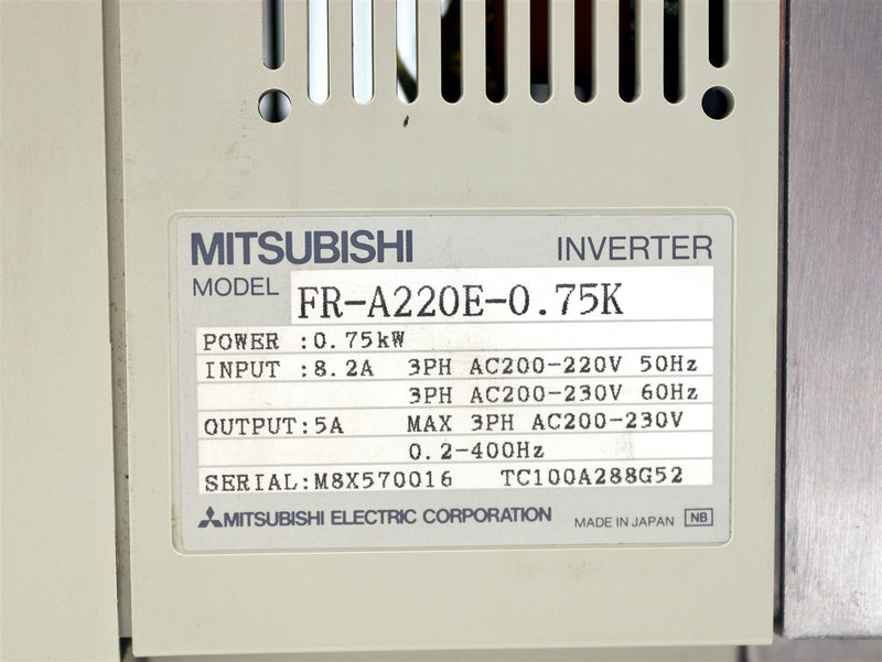 Mitsubishi FREQROL-A200 Inverter AC Drive FR-A220E-0.75K