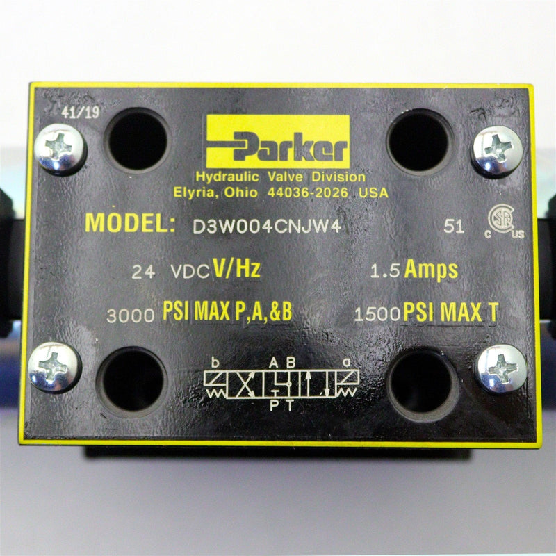 Parker Hydraulic Valve D3W004CNJW4 *New Open Box*