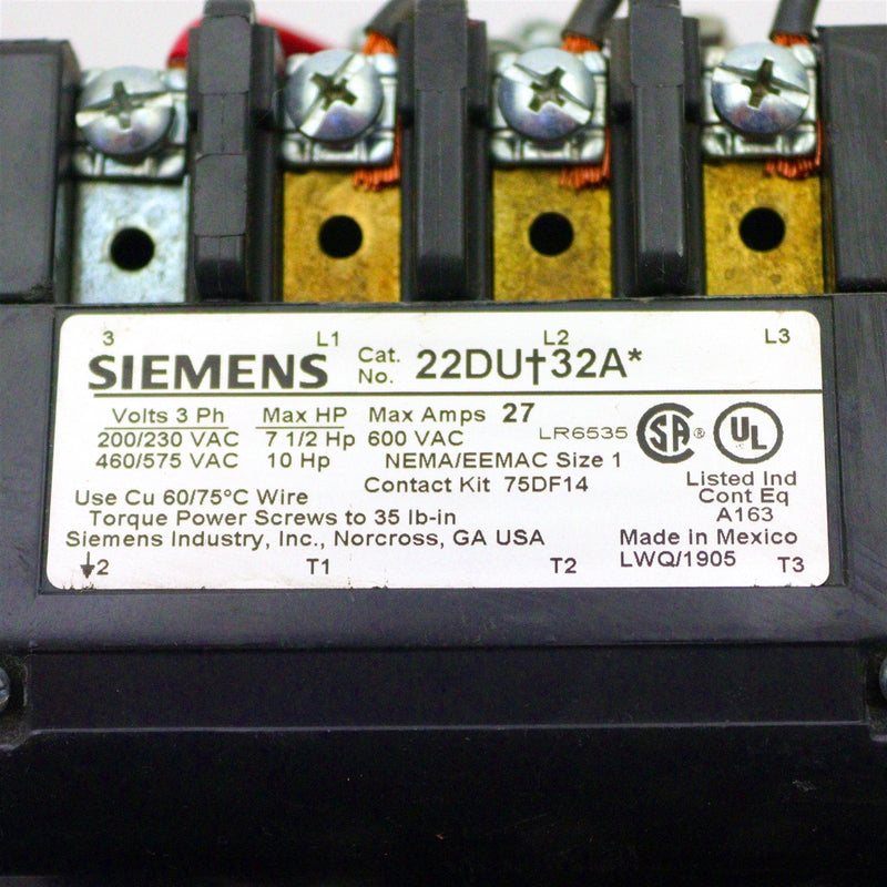 Siemens Reversing Motor Started 22DUD32AA *New Open Box*