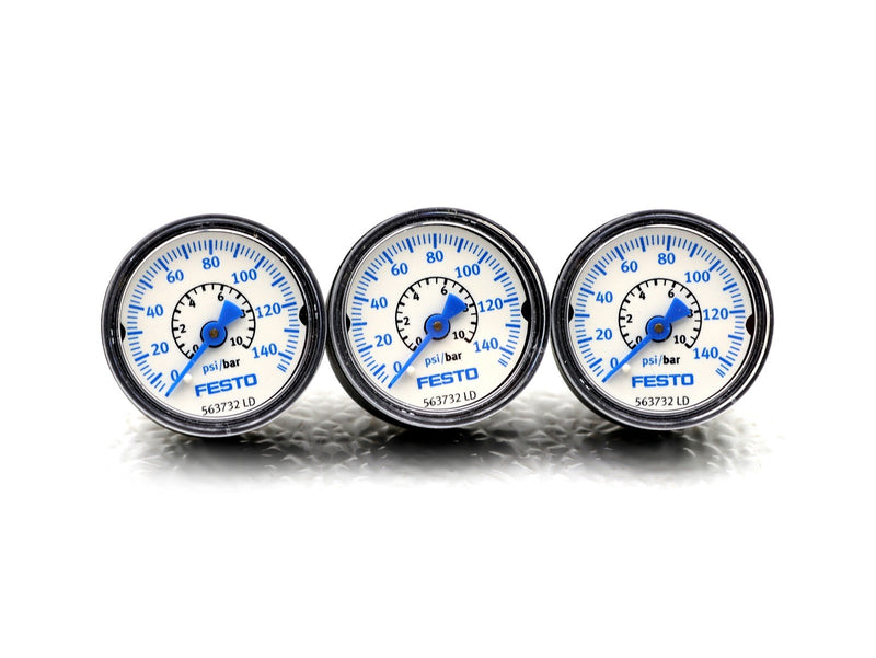 Festo Pressure Gauge 563732 PAGN-26-145P-P10 *New In Box* *Lot of 3*