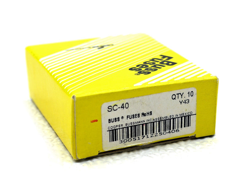 Bussmann Time Delay Fuses 480Vac 300Vdc Class G Pack of 10 SC-40 *New Open Box*