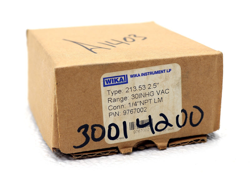 Wika Pressure Gauge 30 INHG VAC Type 213.53 2.5" 9767002 *New Open Box*
