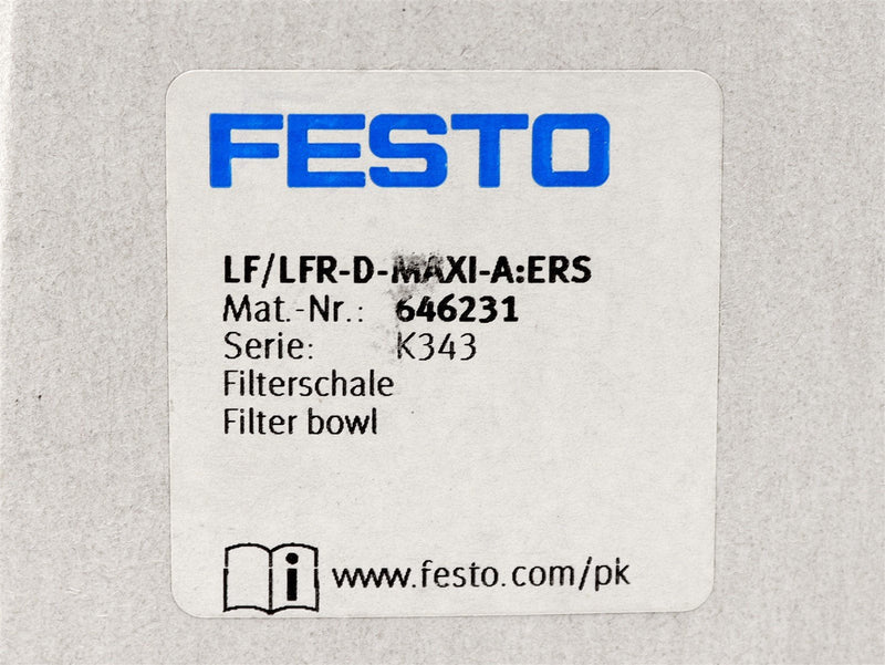 Festo Filter Bowl LF/LFR-D-MAXI-A:ERS 646231 *New Open Box*