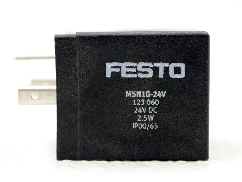Festo Solenoid Coil Valve 24V dc, 2.5W, 3-Pin MSN1G-24V 123060 *New Open Bag*