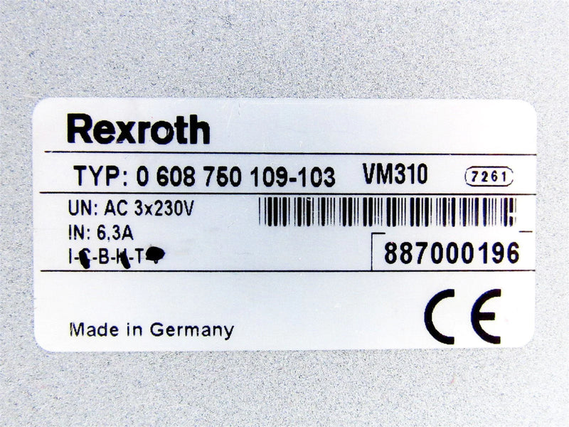 Rexroth VM310 Power Supply 0 608 750 109-103