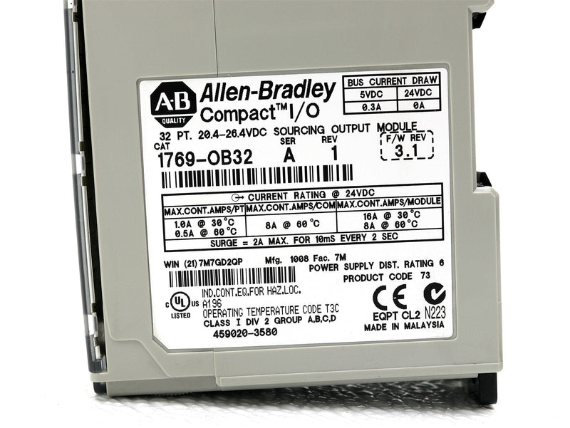 Allen Bradley 32 Pt. Output Module Compact I/O 1769-OB32/A