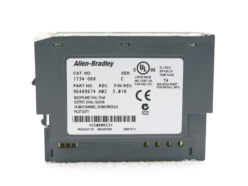 Allen Bradley 8 PT Digital Output I/O Module 1734-OB8 Ser. C